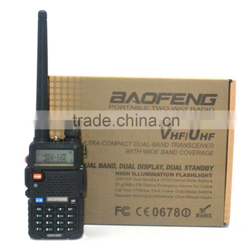 BaoFeng UV-5R 136-174/400-520MHz Dual-Band DTMF CTCSS DCS FM ham 2way radio