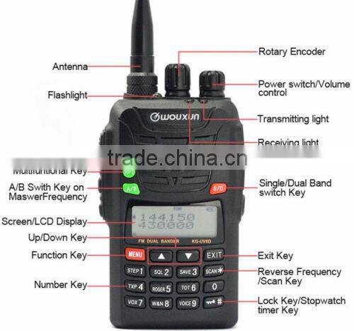 Wouxun KG-UV6D 136-174 / 350-470 MHz U.V Dual Band Two-way Radio
