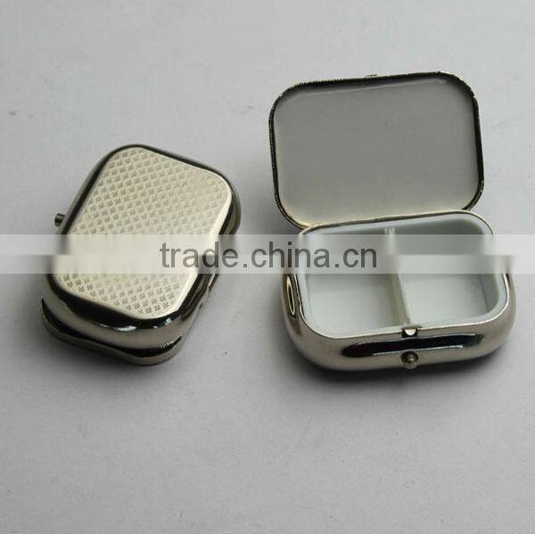 Heart Shaped Mirror Compact/Metal Pill Box/Pocket Pill Box