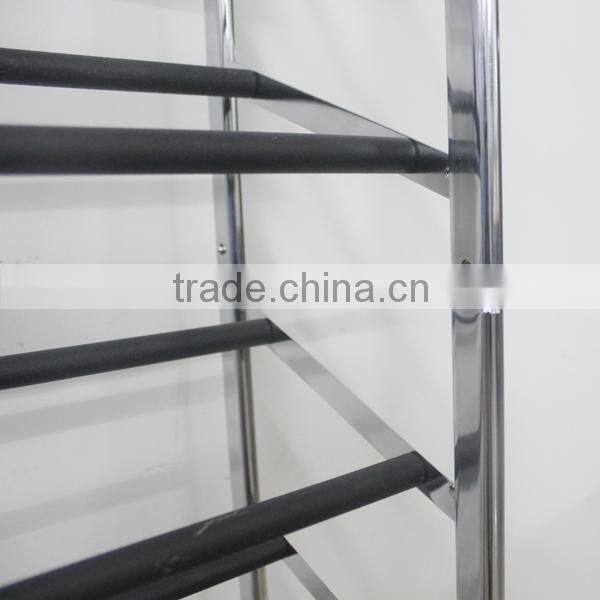 Practical 10 Tiers Shoe Display Rack Anti-slip Moveable Shoes Shelf
