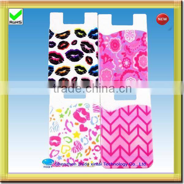 mobile phone silicone 3M stricker fancy card holder