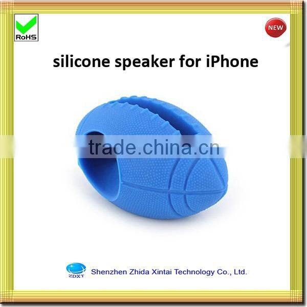 yellow mobile phone stand silicone portable mini speaker