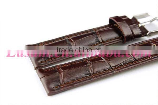 Wholesale quality Genuine leather watch strap,waterproof leather strap watch with buckle
