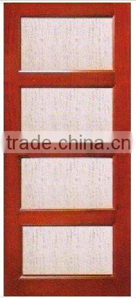 Wooden glass door for residential rooms
