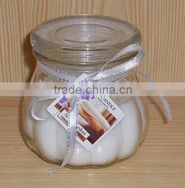 candle in glass jar, scent or unscented, color candle for wedding party or christmas decoration