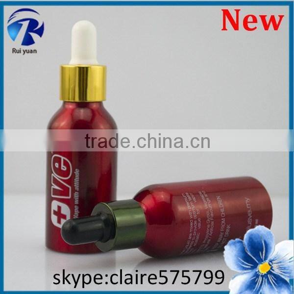 silver aluminum essential oil e liquid dropper bottles
