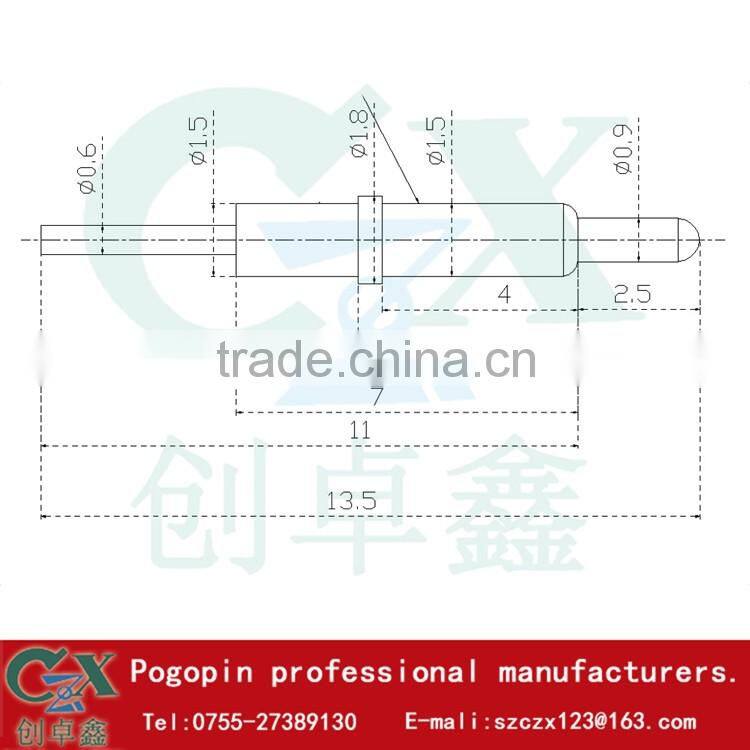 male gender two row 6pin connector pogo pin connector for PCB application