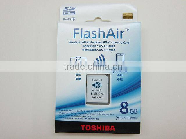 WiFi SD Card for Toshiba FlashAir 8GB Class 6 SD Card with Embedded Wireless LAN memory card flash air wholesales sd card