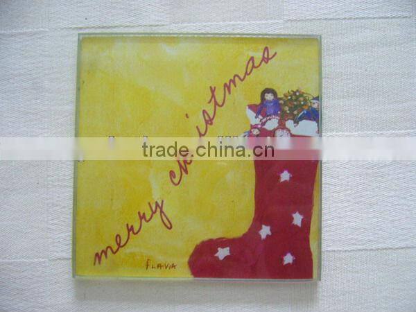 reindeer,ekl,wapiti glass coaster 9x9cm,any patterns available