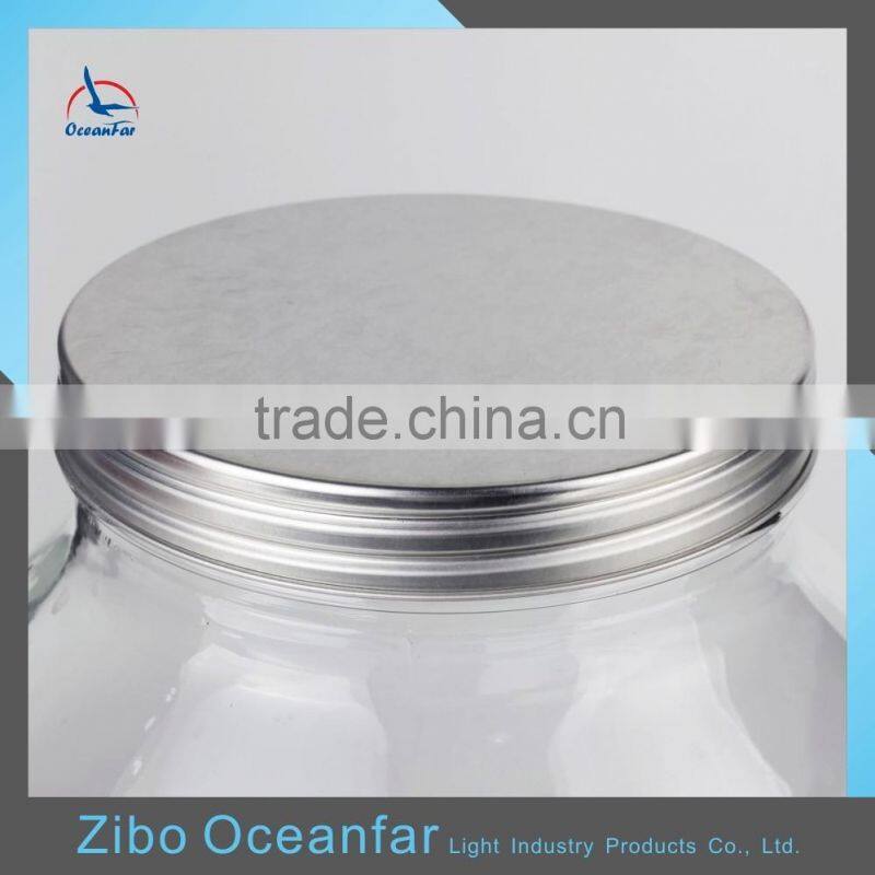 High Quality 5L Jug Glass Juice Dispenser Tree Embossed Beverage Dispenser With Tap