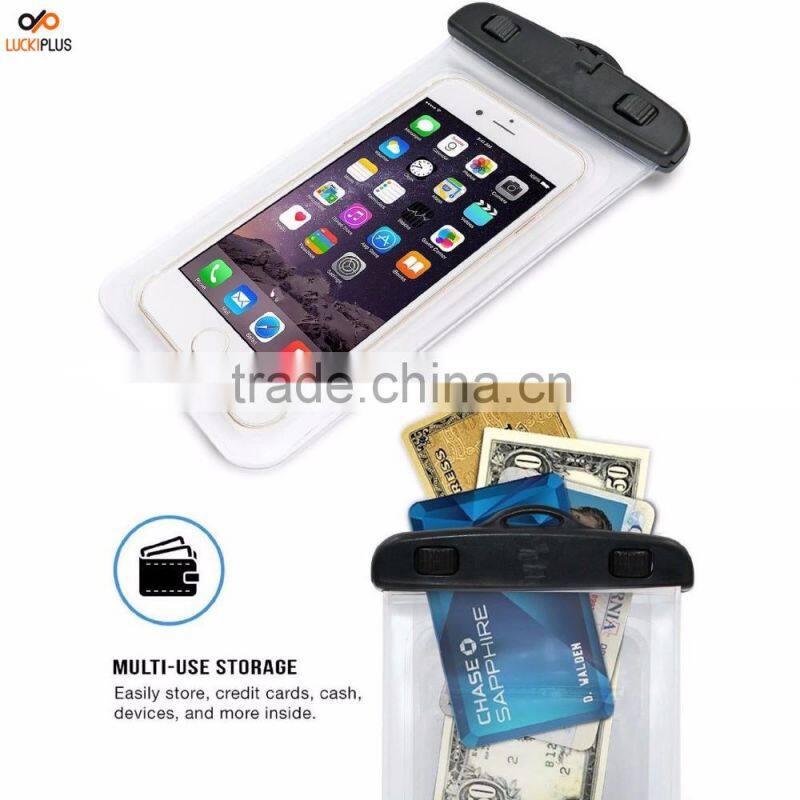 Luckiplus Travel Sport Swimming Phone Bag Waterproof, Snowproof, Dirtproof Case Bag for Phone Safe in Water