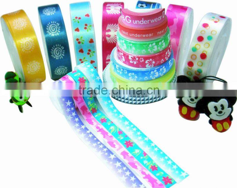 Sublimation transfer printing on ribbons
