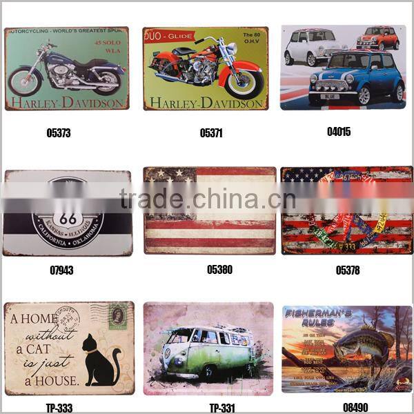 New Popular Retor Bar and pub Decoration metal tin signs