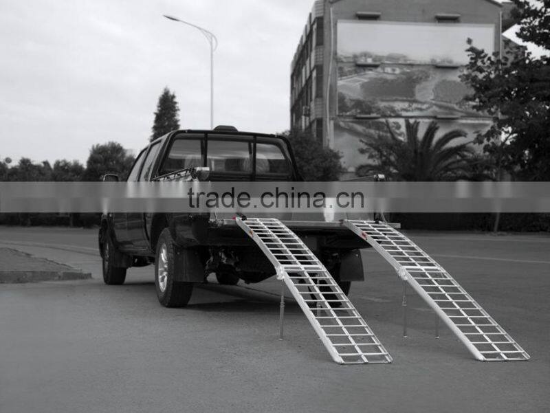 cheap high quality aluminum motorcycle ramp with adjustable legs on sales