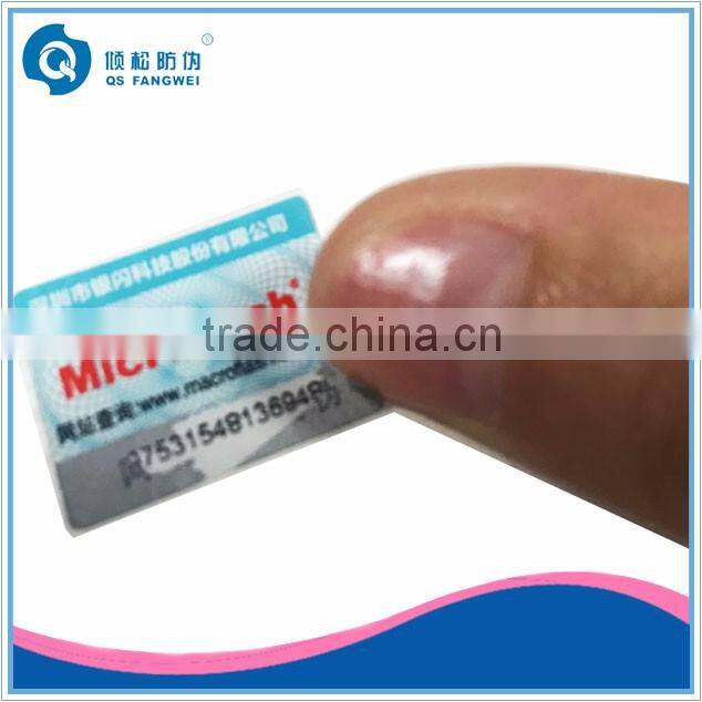 custom scratch off label anti-faking sticker printing