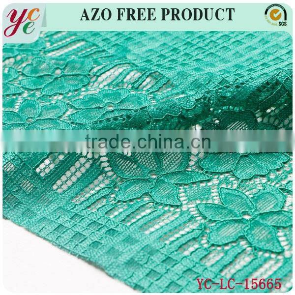 China supplier polyester nylon elastic lace african lace fabric for garment