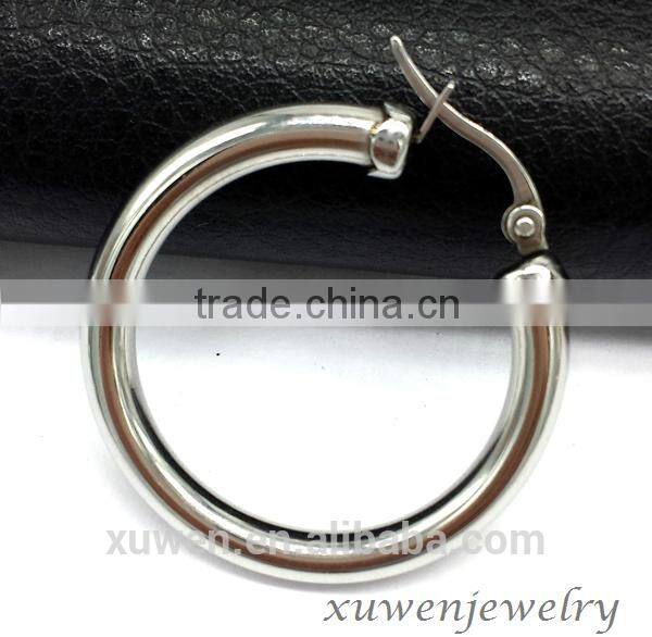 high polish custom stainless steel magnetic earrings for girls