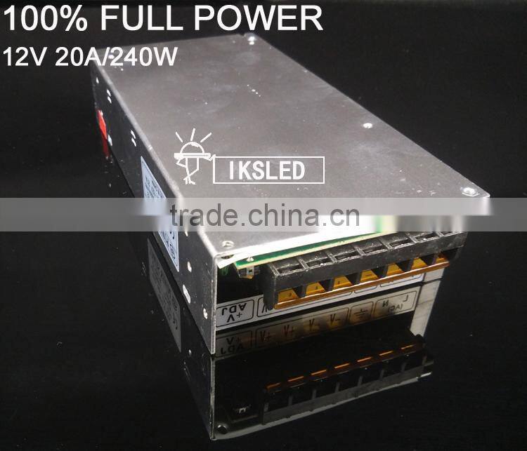 hot selling 12v power supply,Factory outlet AC DC 240W 12V 20A LED power supply
