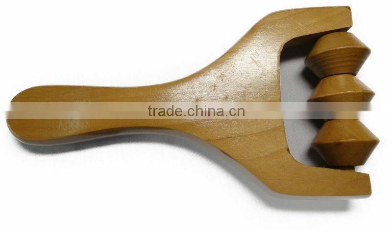 wooden massager with handle