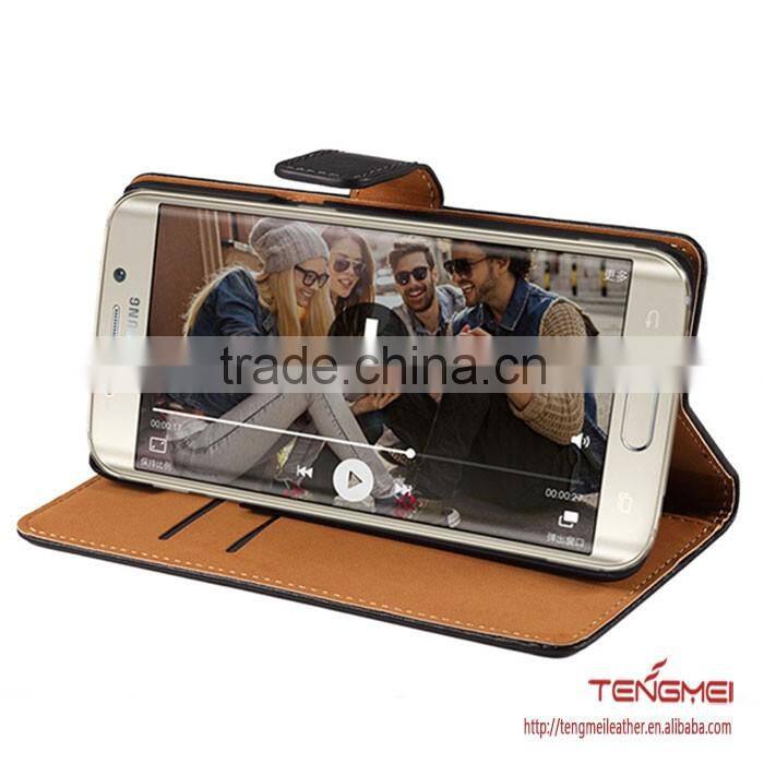 High quality phone case for samsung s7 edge second layer leather for phone case samsung