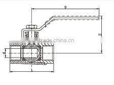 brass three-way ball valve (L/T type port)