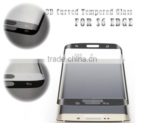 3D full cover tempered glass screen protector for Samsung galaxy s6 edge/S6 edge Plus,for Samsung S6 edge tempered glass