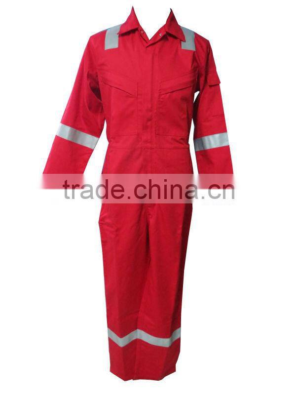 Reflective 100% cotton flame retardant clothing for industrial workwear with FR reflective