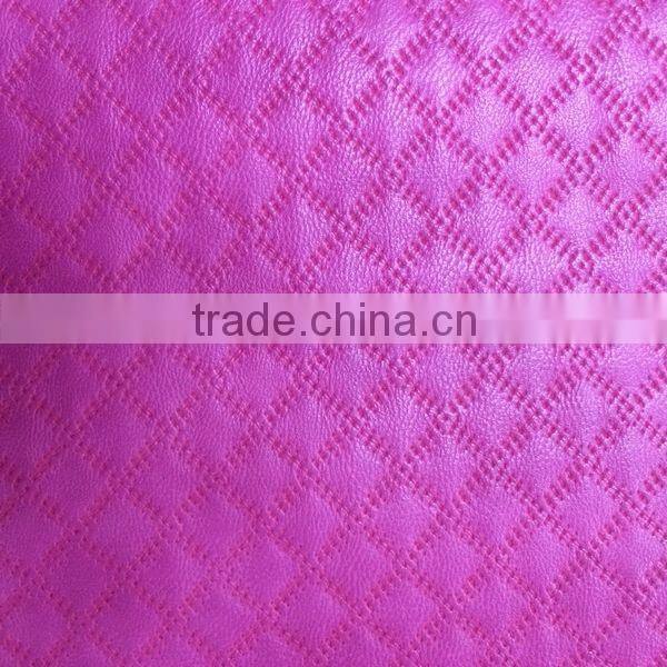 Printed and embossed PU women shoes leather material