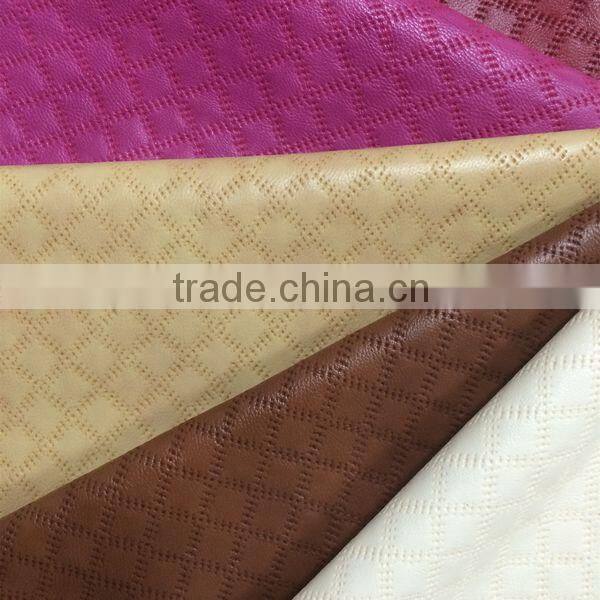 Printed and embossed PU women shoes leather material