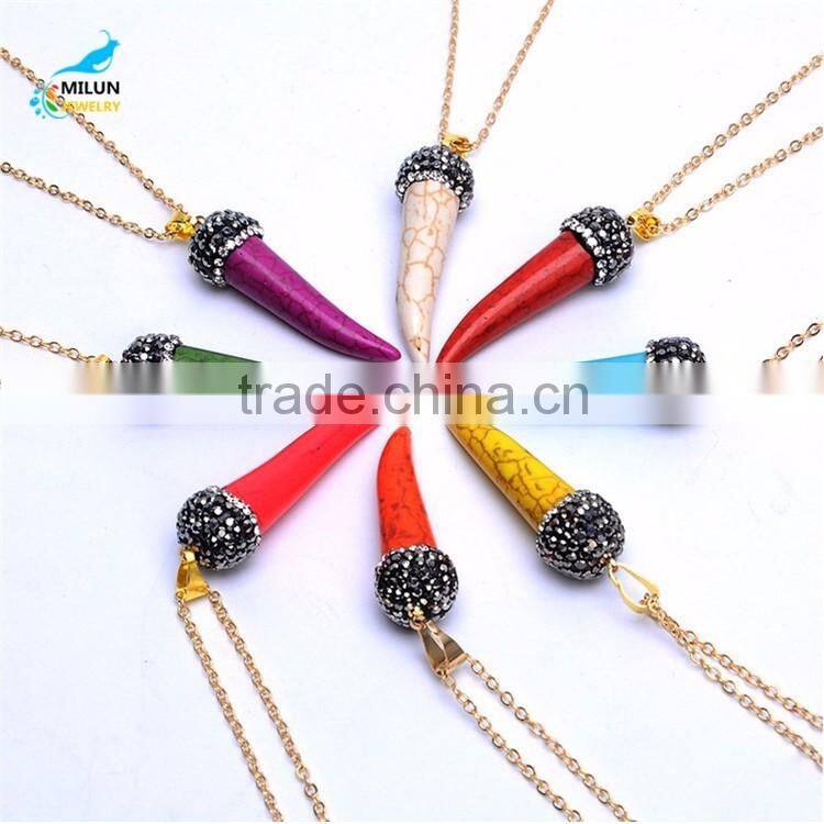 2016 Hot selling jewellery necklace chili gemstone pendant necklace statement necklace jewelry necklace