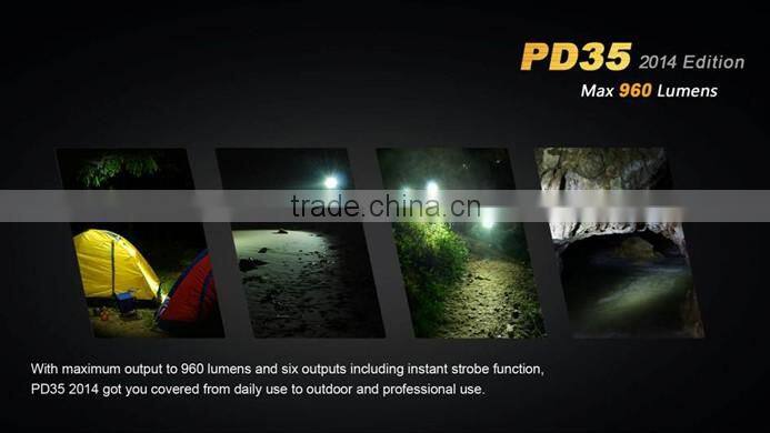 FENIX PD35 2014version 960 Lumens XM-L 2 (U2) LED Aluminum Flashlight with 18650 rechargeable battery