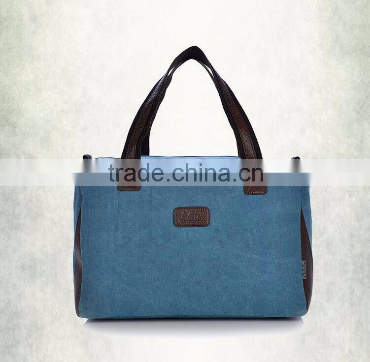 china Supplier Simple Men Daily Use Travel Bag Washed canvas male handbags