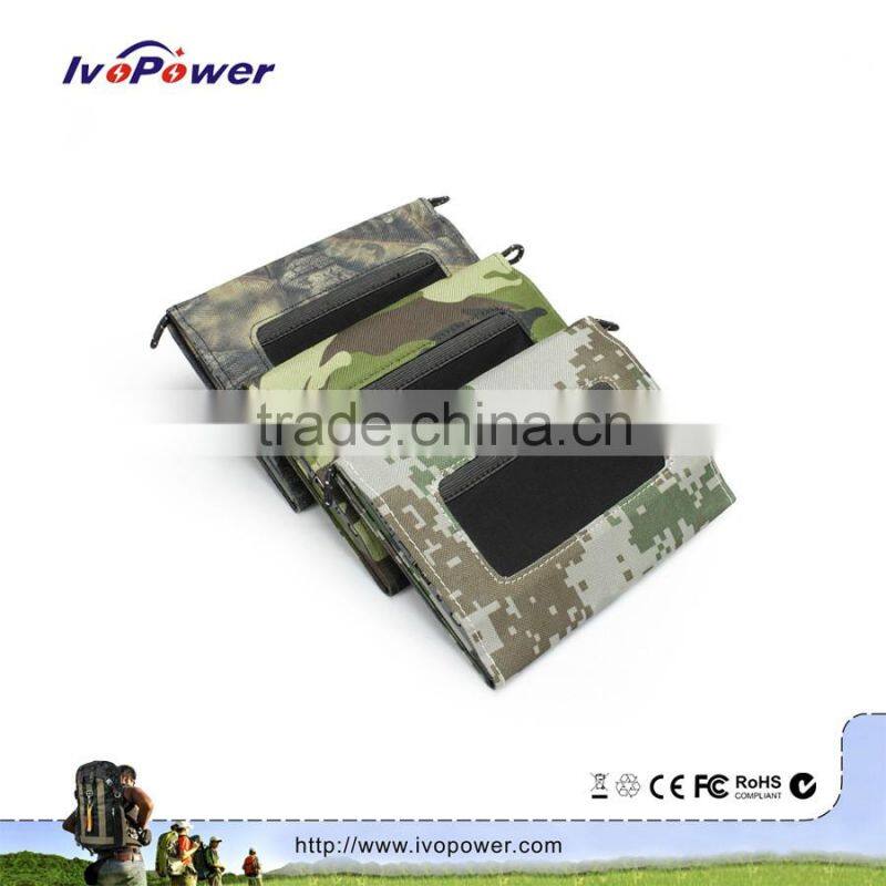 OEM mobile solar charger with rechargeable built-in solar power bank solar energy bag