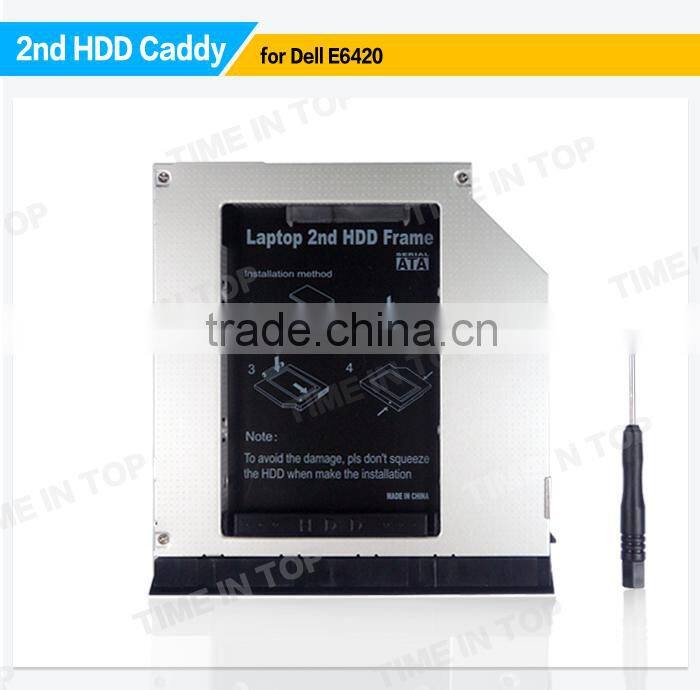 2nd HDD Caddy Optical Bay Hard Drive Caddy for Dell E6420