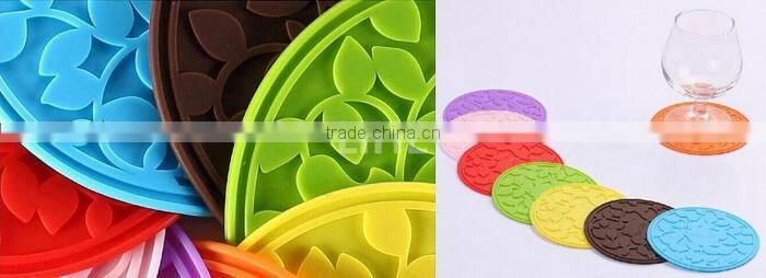 Whosale Round Tea Cup Sets Silicone Coaster
