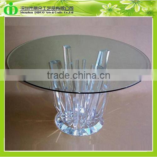 DDH-T130 Trade Assurance Clear Plexiglass Round Dining Table