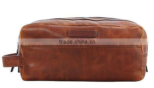 Leather Travel Toiletry Kit bag hotel