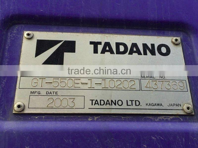 Used TADANO GT-550E 55 ton wheel crane lifting truck crane