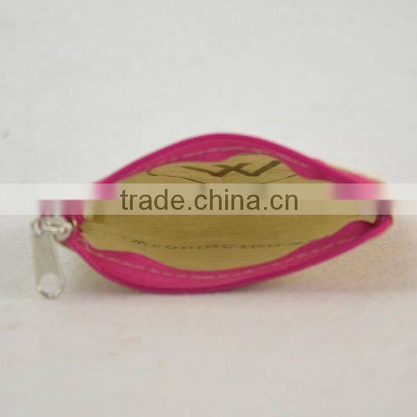 fashion small canvas zipper bag made in china