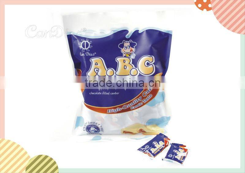 Hot selling toffee, chocolate with milk center fresh sweet candy 150g