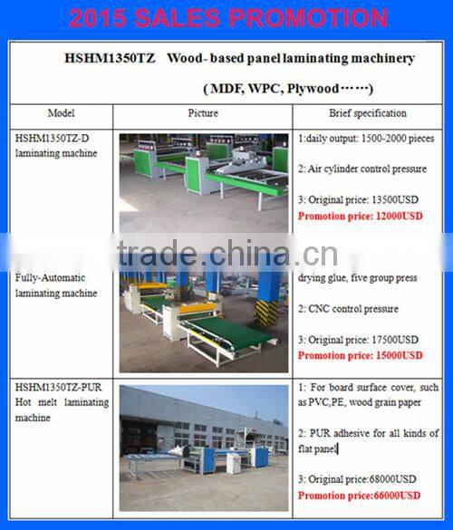 HSHM1350TZ-D used in board manufacturing wood plastic composite board machinery