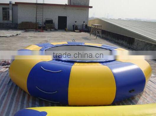 square heavy duty inflatable trampoline on water inflatable games
