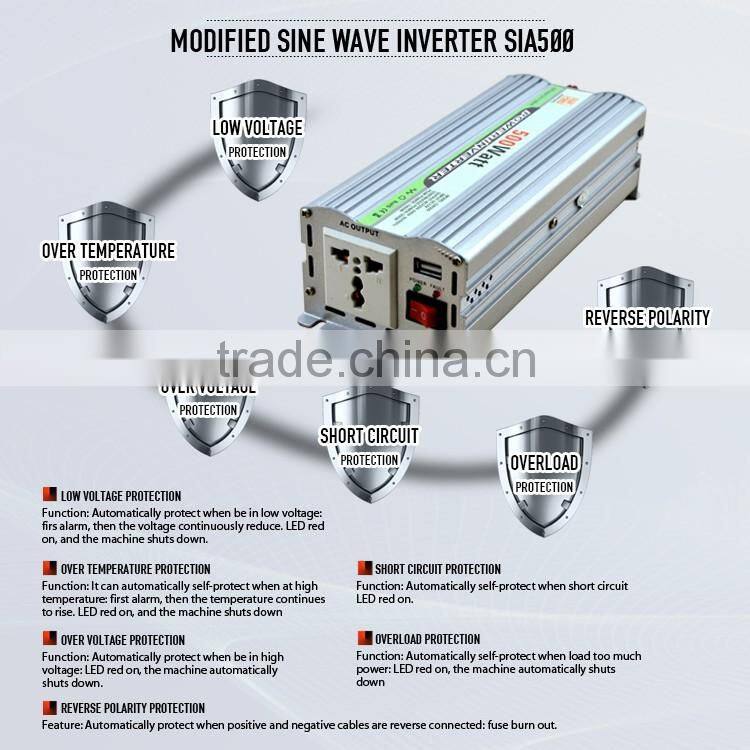 inversor 12v 220v, 500 watt motor inverter, 220v/230v converter for sale