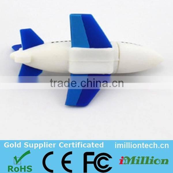 Pvc plane shape usb memory,airplane usb 2.0 4gb 8gb 16gb