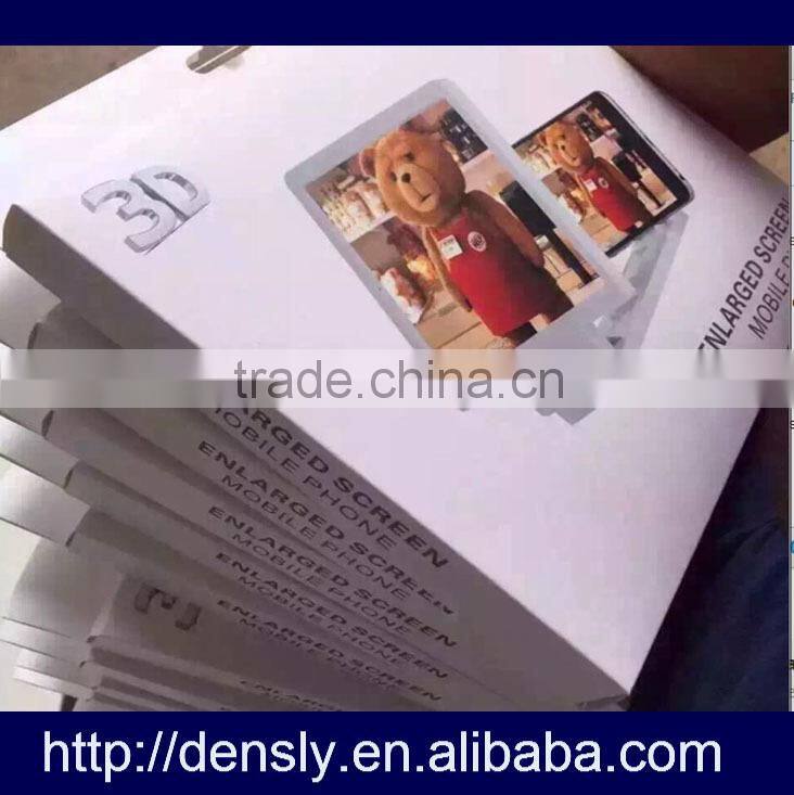 2015 New arrival 3D Enlarged screen,cell phone magnifier for iphone