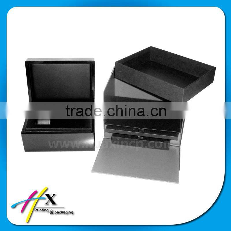 Custom design rectangle wooden veneer watch gift box