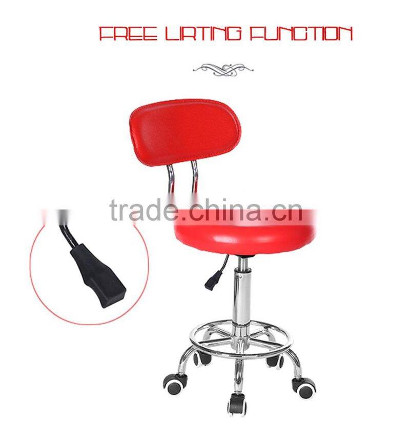 Swivel beauty bar chair with wheels for sales