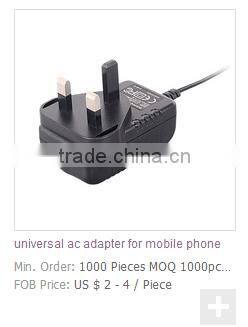 CE/FCC/LVD/RoHs approvals plug in ac/dc power adapter 5v 1.2a