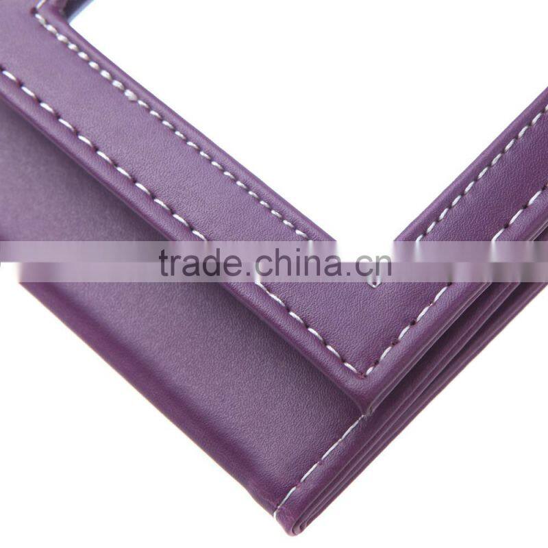 Fashion Portable Foldable Leather Mirror Women Beauty Make up Mirror Cosmetic Mirror