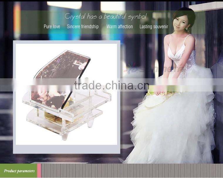 Hot Sale Gifts Favor Home Wedding Decoration BSJ-16 Crystal Piano